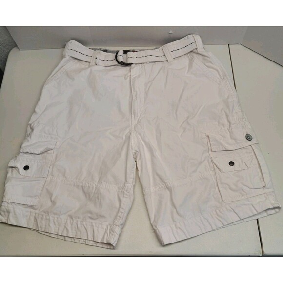 Levi's Other - Levis Shorts Men's 38x11 White Cargo Shorts With Belt 100% Cotton